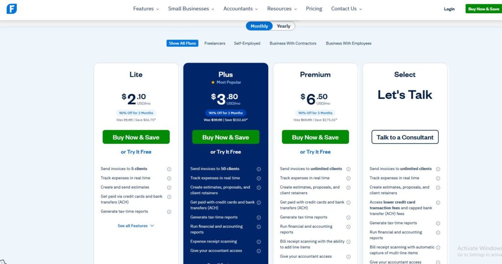3. FreshBooks