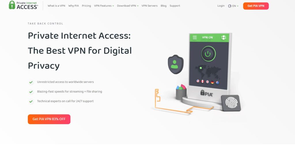 Private Internet Access (PIA): Best for Customization