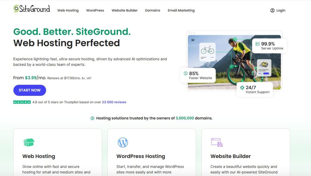 SiteGround: Best for Speed and Support
