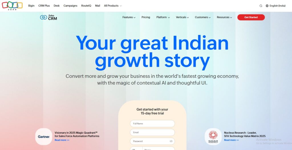 Zoho CRM: Best for Customization