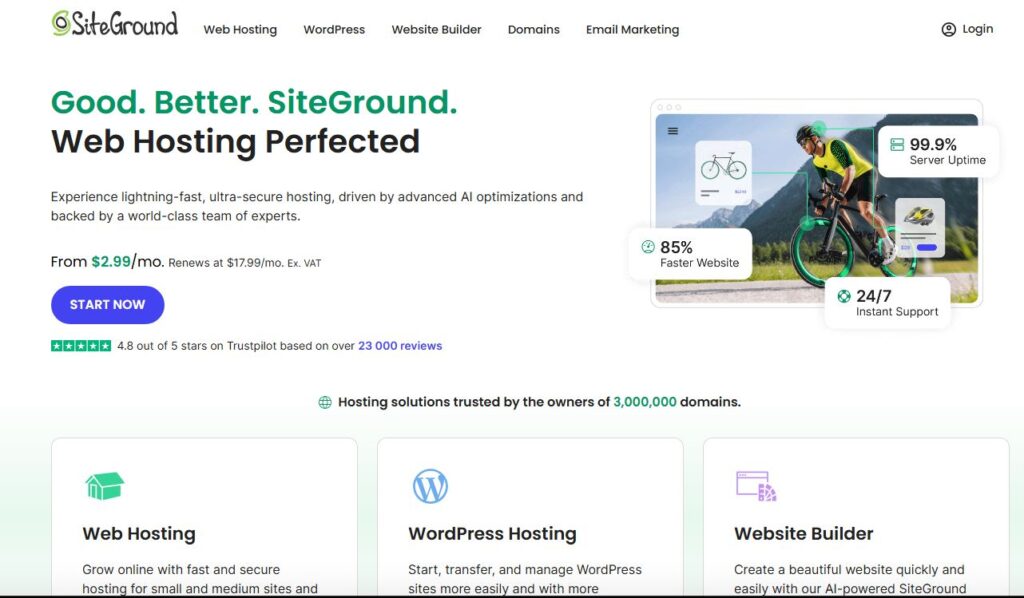 SiteGround: Best for Performance and Support